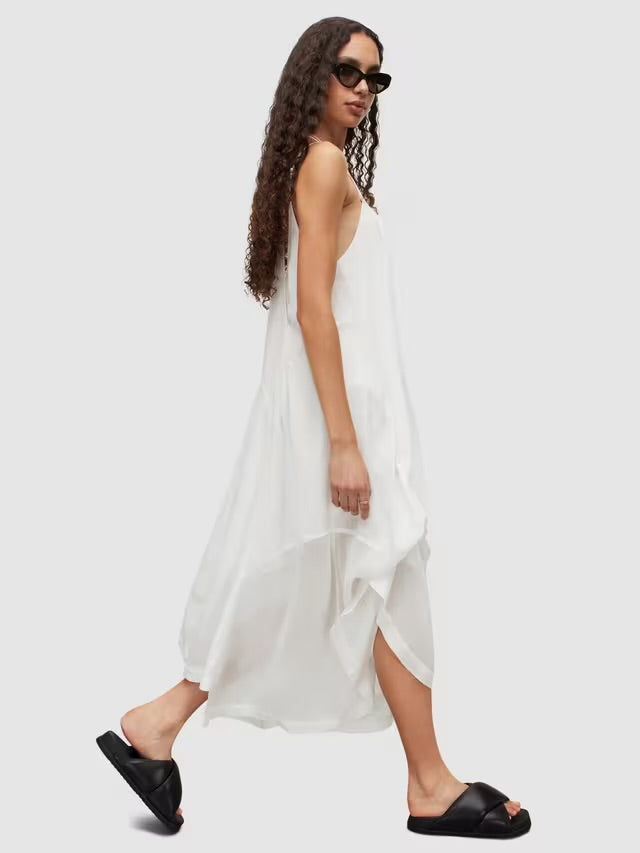 Areena Double Strap Maxi Dress Designer By All Saints In White, Size: 6
