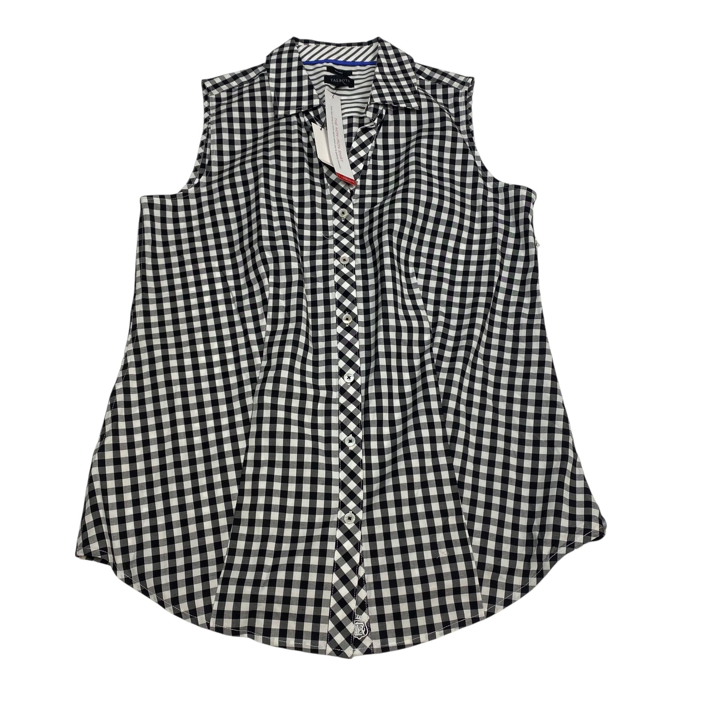 Top Sleeveless By Talbots In Black & White, Size:S