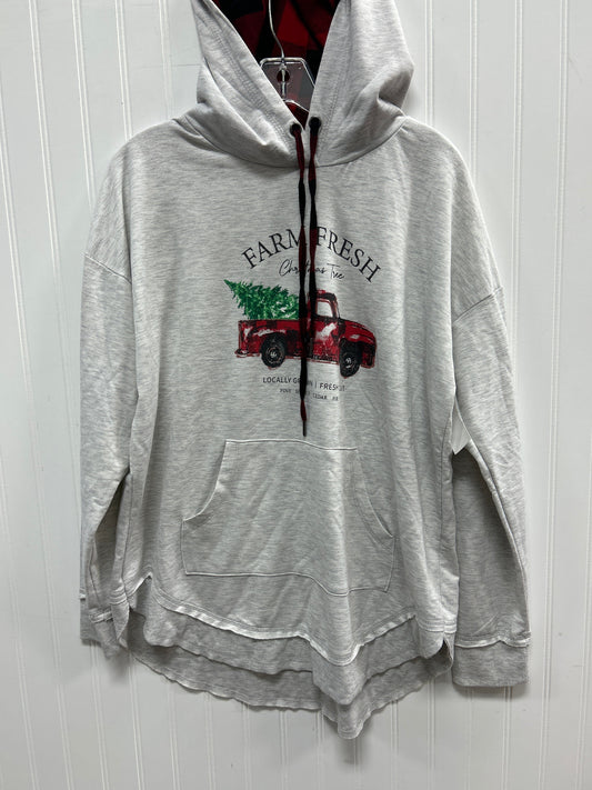 Sweatshirt Hoodie By Maurices In Grey, Size:L