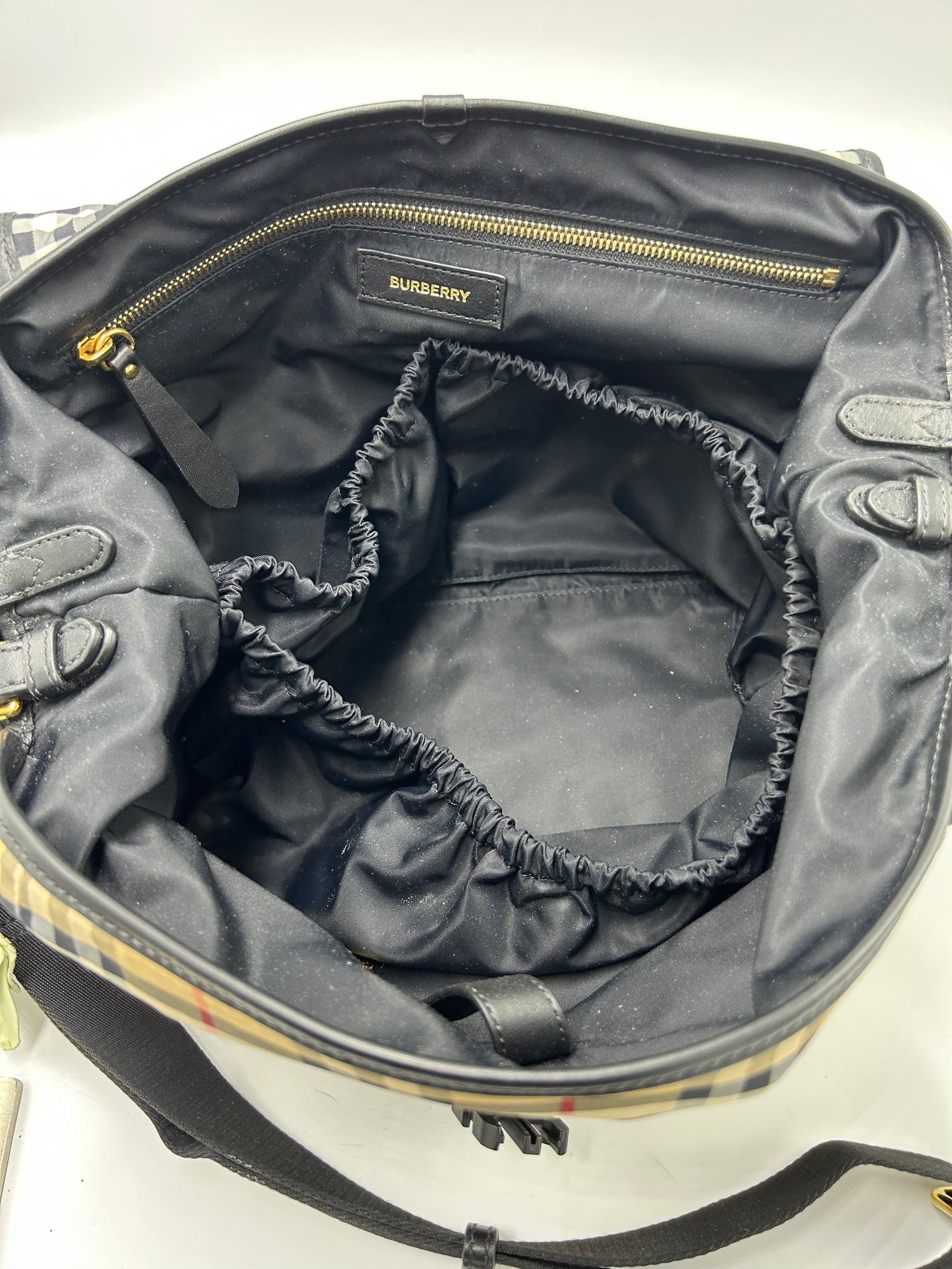 Burberry Check Diaper Bag Luxury Handbag / Tote