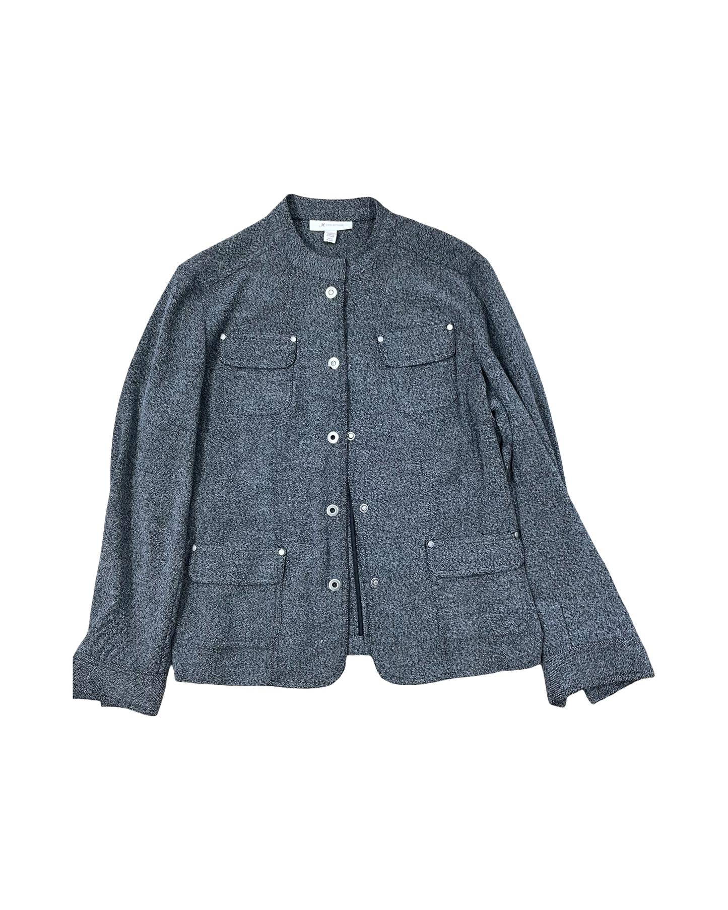 Blazer By Jm Collections In Grey, Size:12
