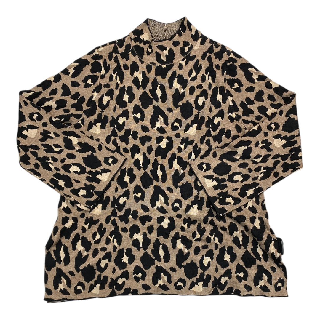 Sweater By Dennis Basso Qvc In Animal Print, Size:1X