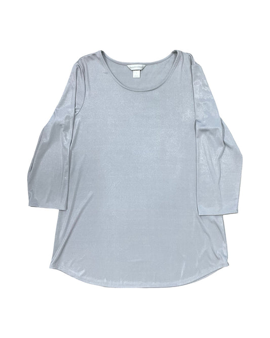 Top Ls Basic By Christopher And Banks In Silver, Size:M