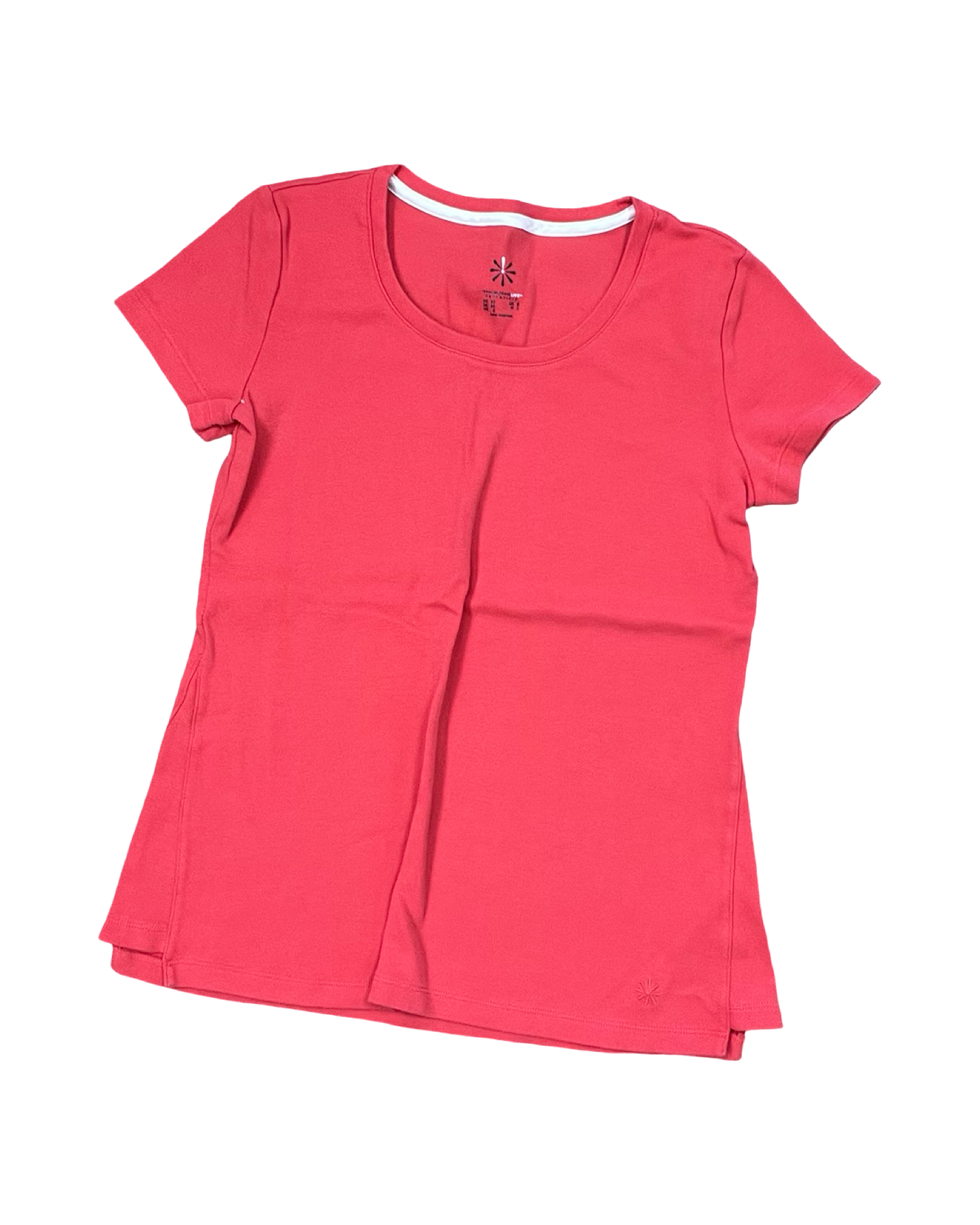 Top Ss Basic By Isaac Mizrahi In Coral, Size:Xs