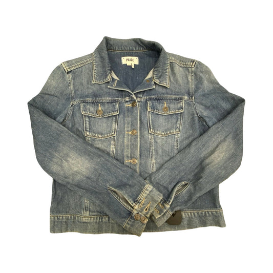 Jacket Denim By Paige In Blue Denim, Size:M
