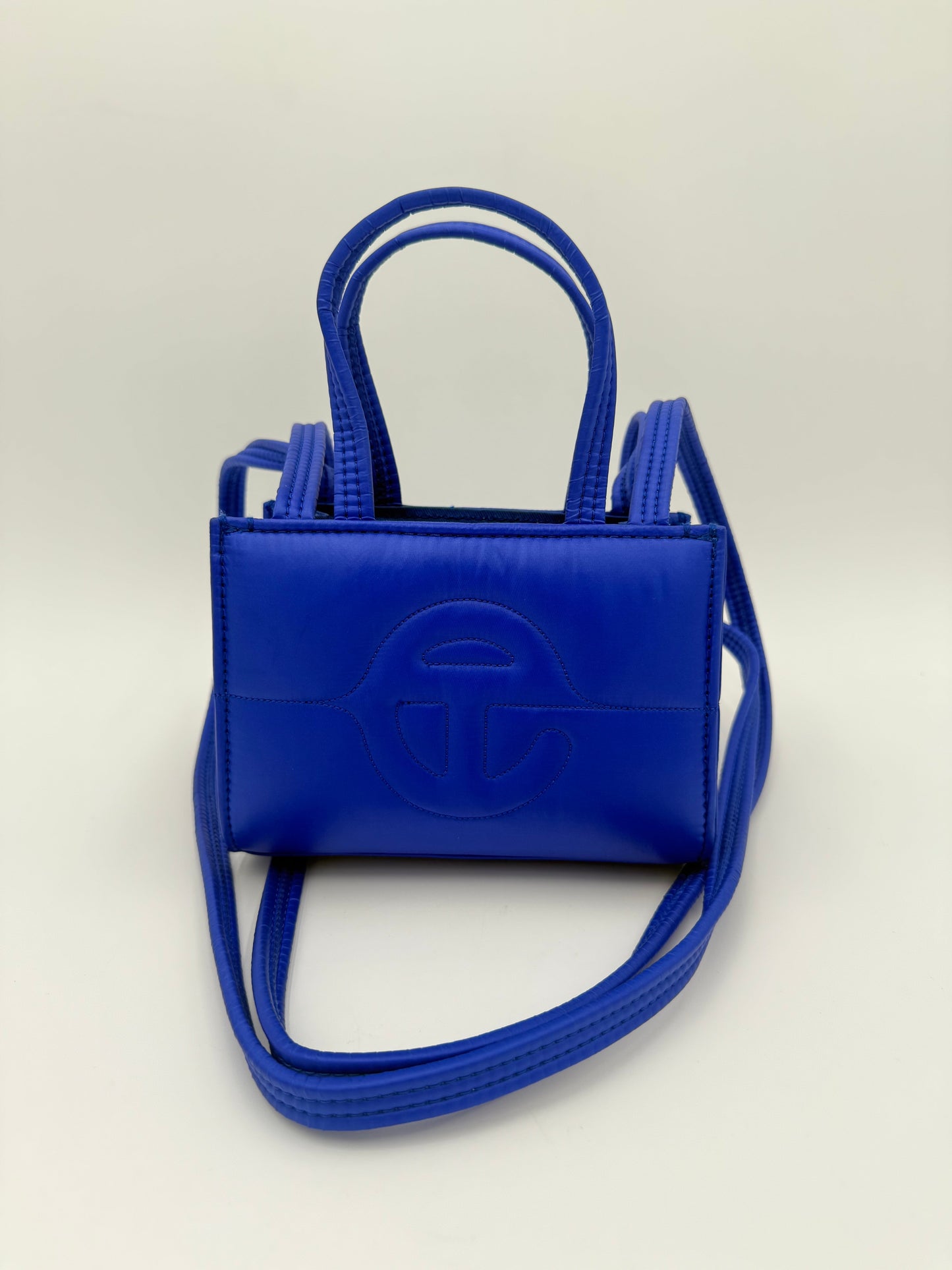 Crossbody Designer By Telfar In Blue, Size:Small