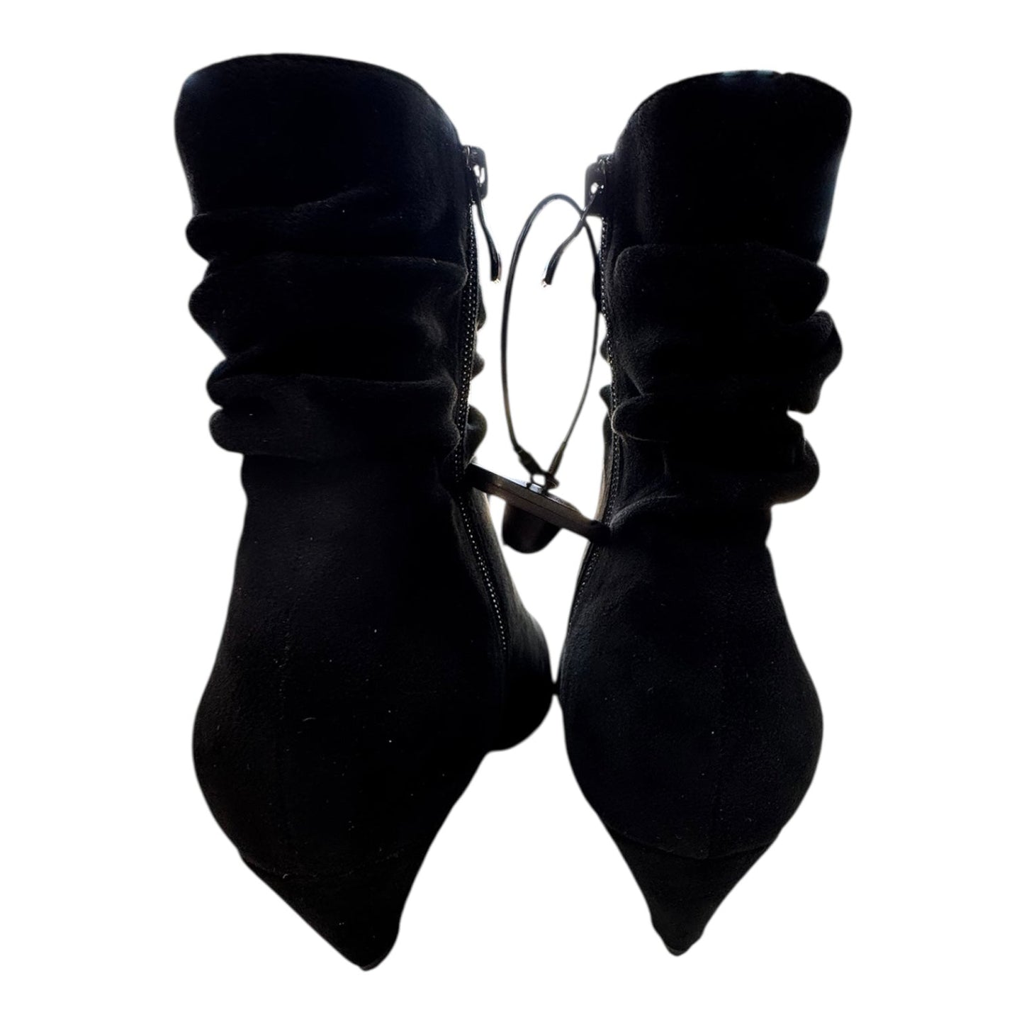 Boots Ankle Heels By Msonlydn In Black Suede, Size:6