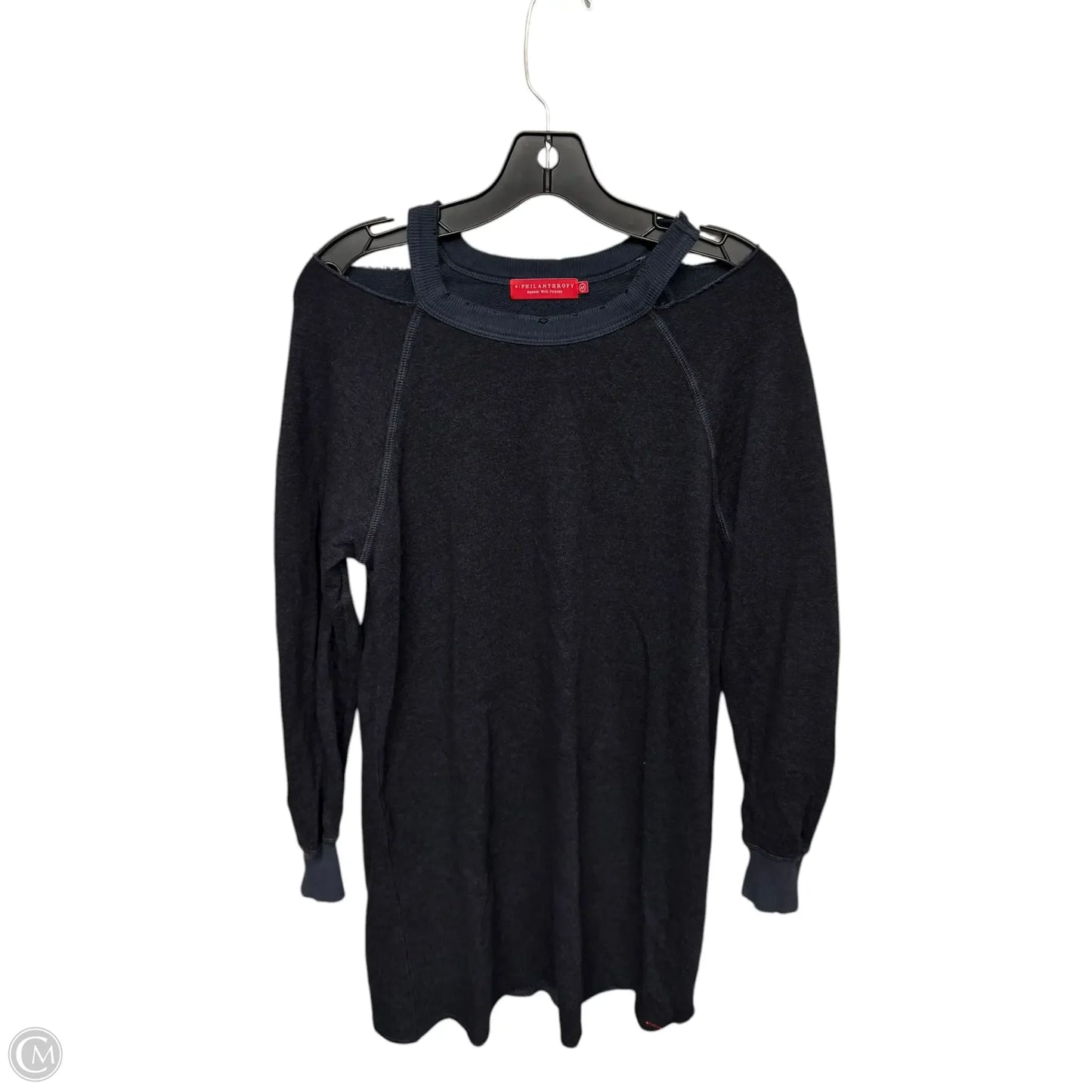 Tunic Long Sleeve By Clothes Mentor In Black, Size: M