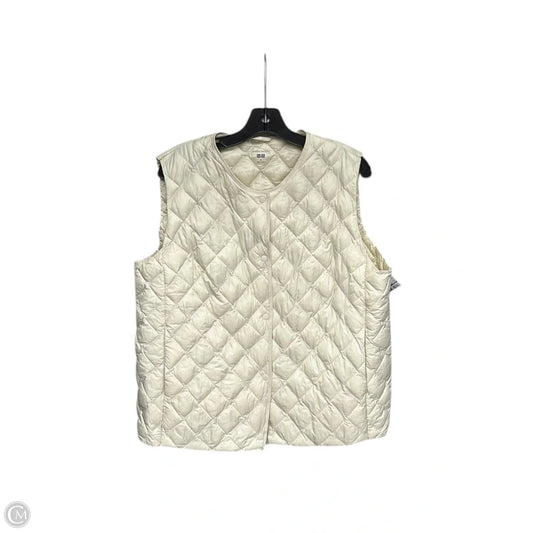 Vest Puffer & Quilted By Uniqlo In Cream, Size: Xl