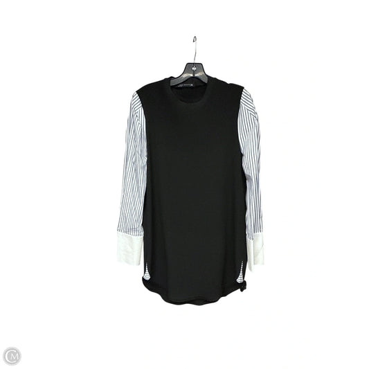 Tunic Long Sleeve By Zara Women In Black & White, Size: M