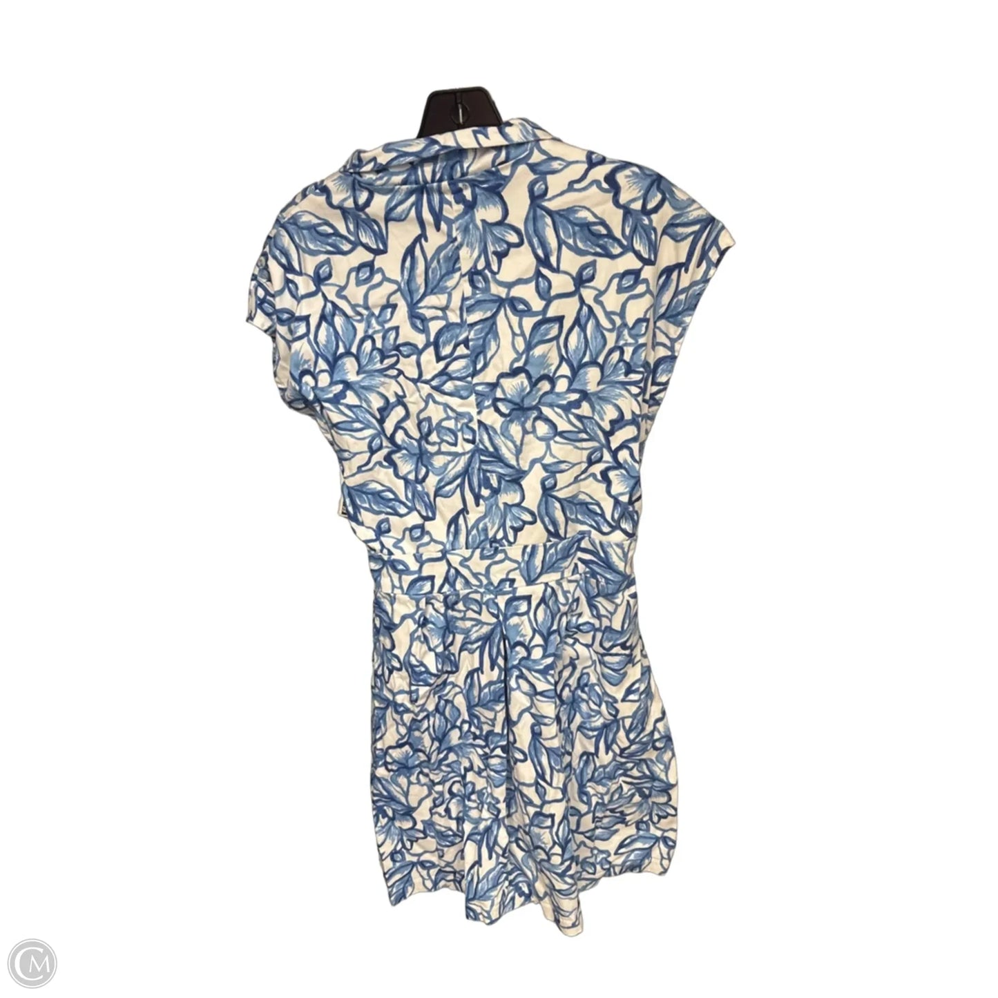 Dress Casual Midi By Lauren By Ralph Lauren In Blue & White, Size: 14