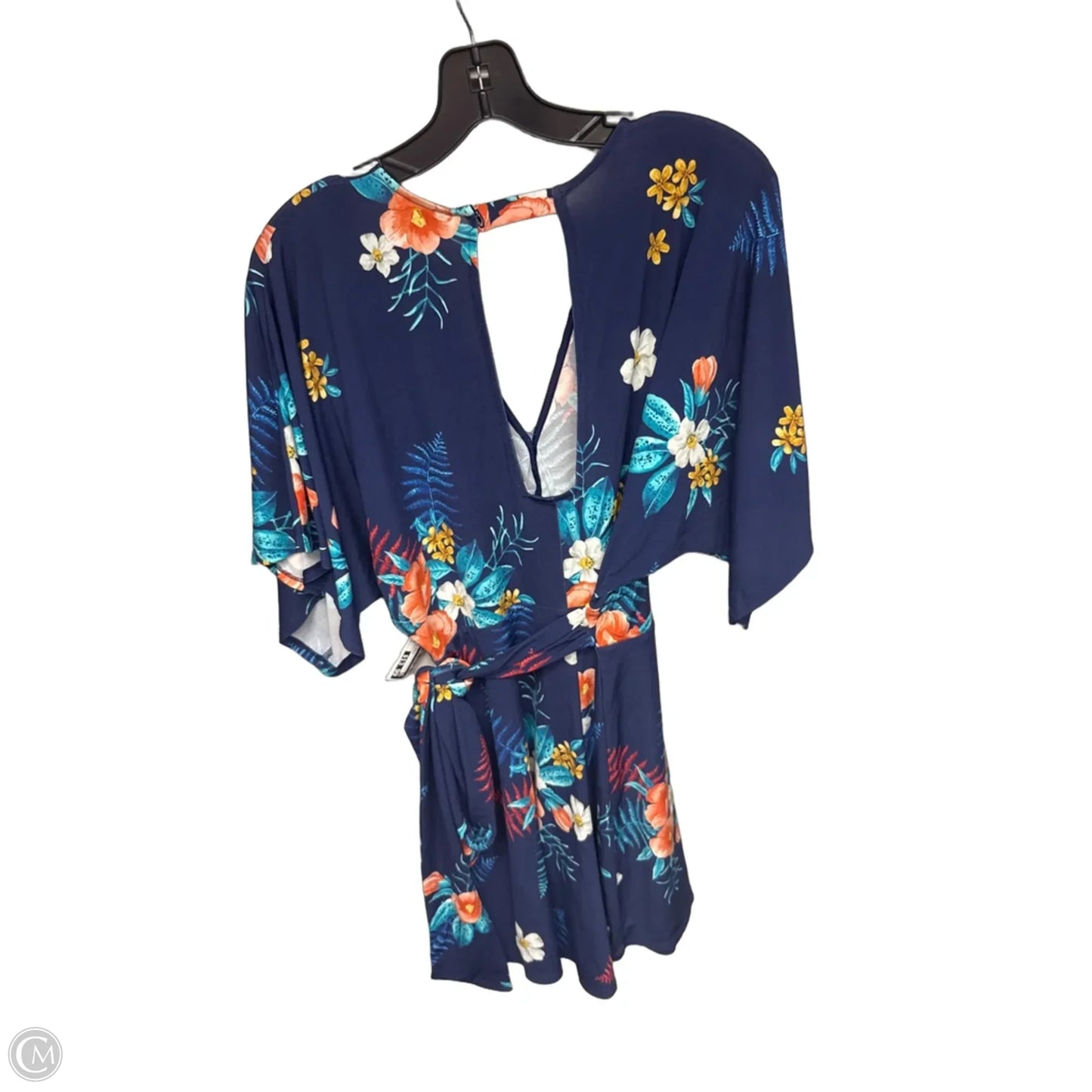 Romper By Express In Tropical Print, Size: M