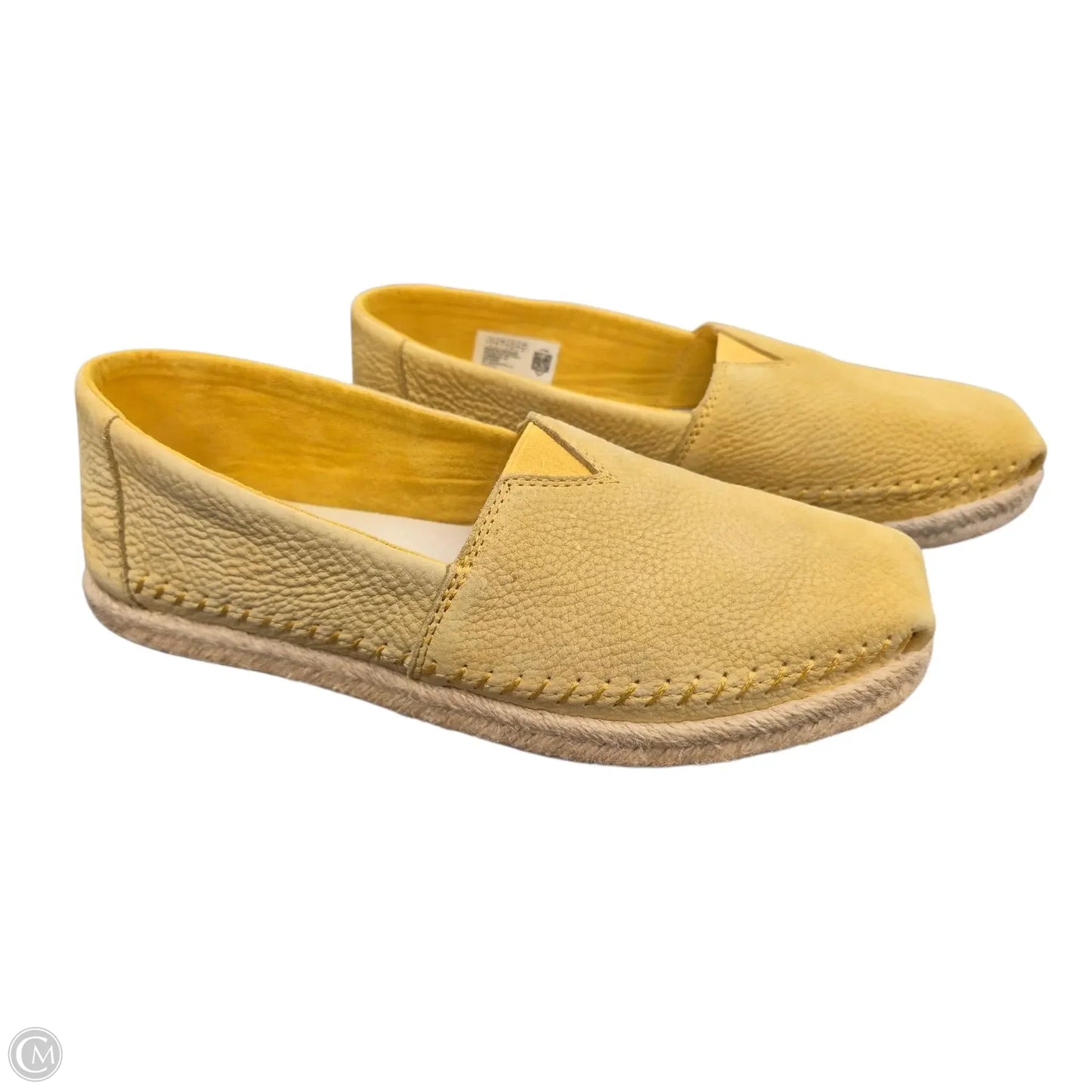 Shoes Flats By Toms In Yellow, Size: 9