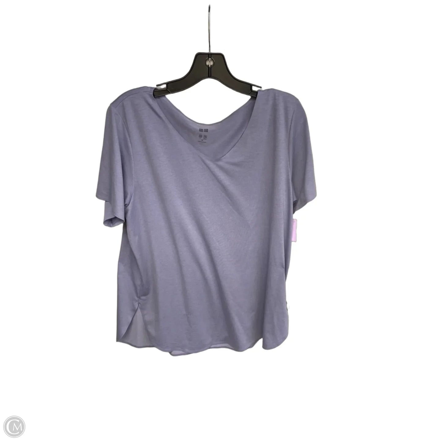 Top Short Sleeve Basic By Uniqlo In Purple, Size: M