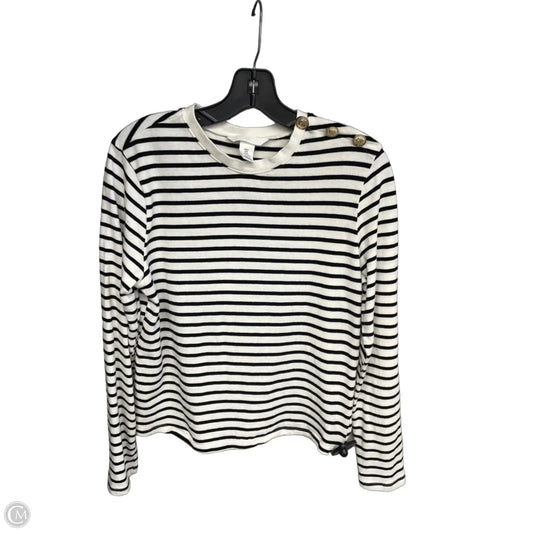 Top Long Sleeve By H&m In Striped Pattern, Size: M