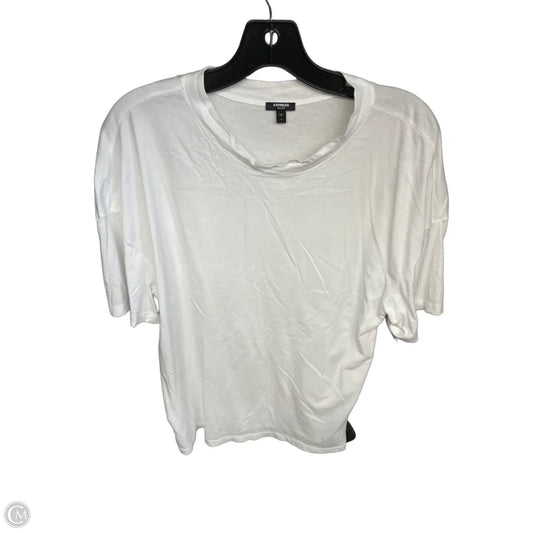 Top Short Sleeve Basic By Express In White, Size: S