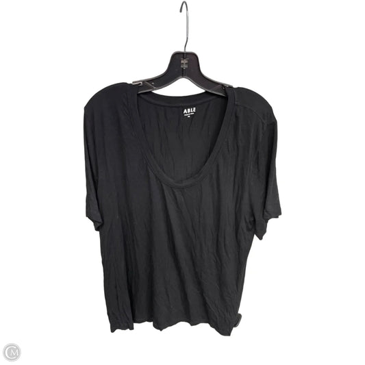 Top Short Sleeve Basic By Able In Black, Size: Xxl