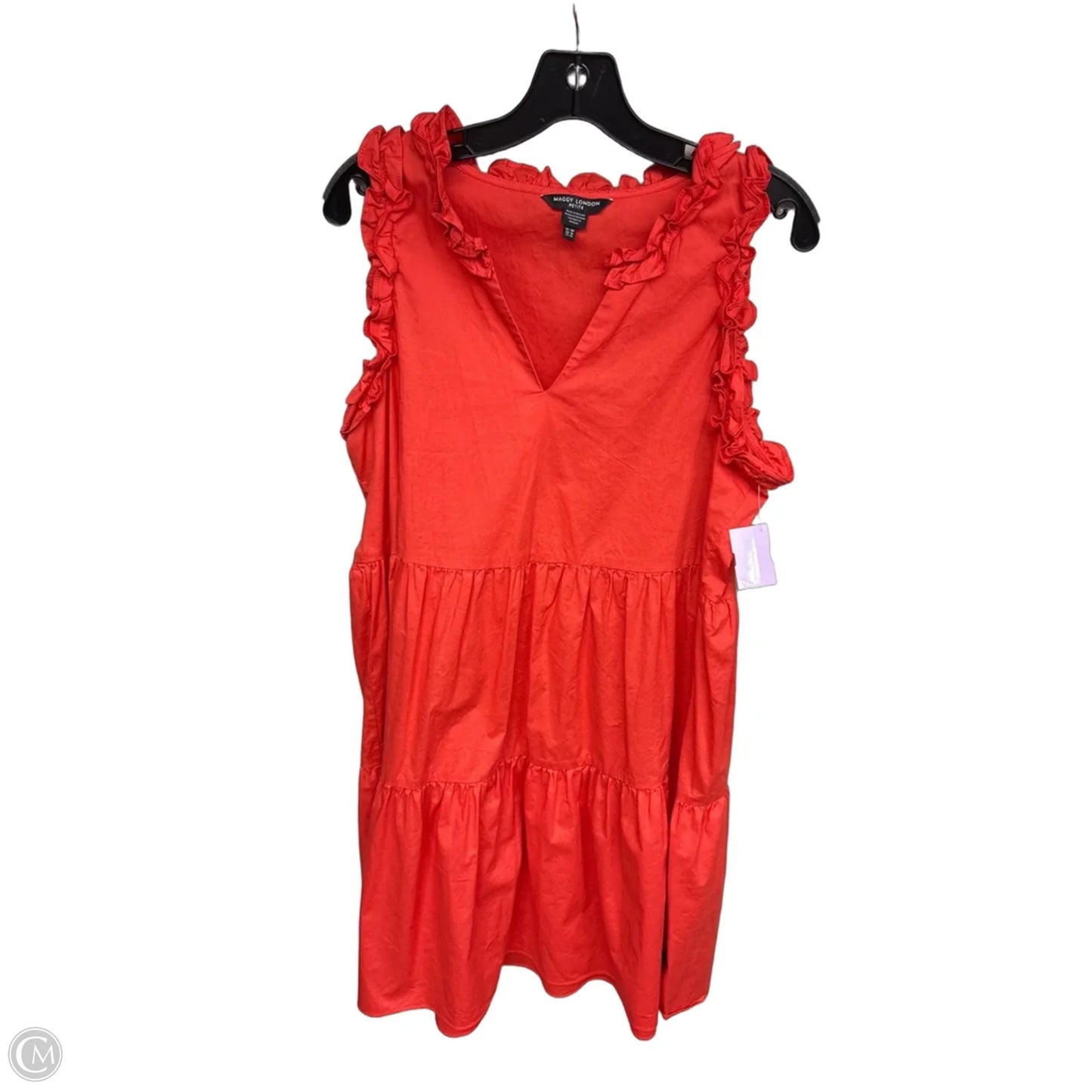 Dress Casual Midi By Maggy London In Coral, Size: 14p