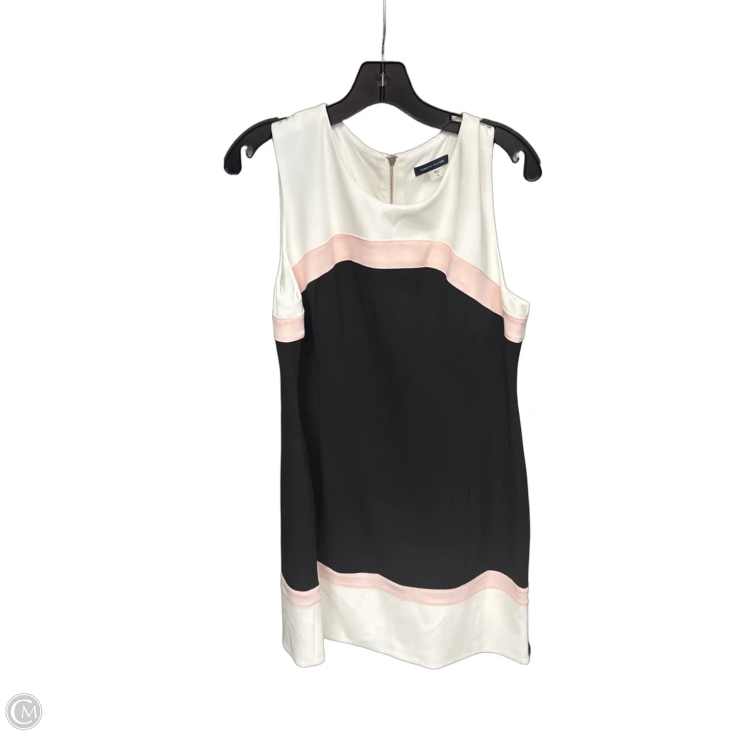 Dress Casual Midi By Tommy Hilfiger In Black & White, Size: 16
