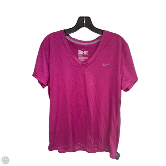 Athletic Top Short Sleeve By Nike In Purple, Size: Xl