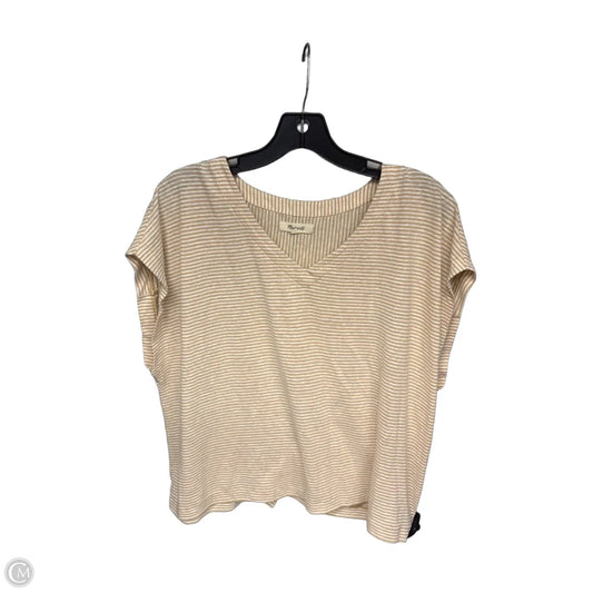 Top Short Sleeve By Madewell In Striped Pattern, Size: Xl