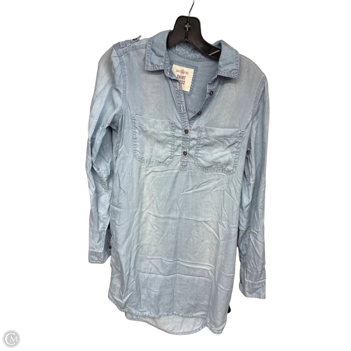 Dress Casual Midi By So In Blue Denim, Size: Xs