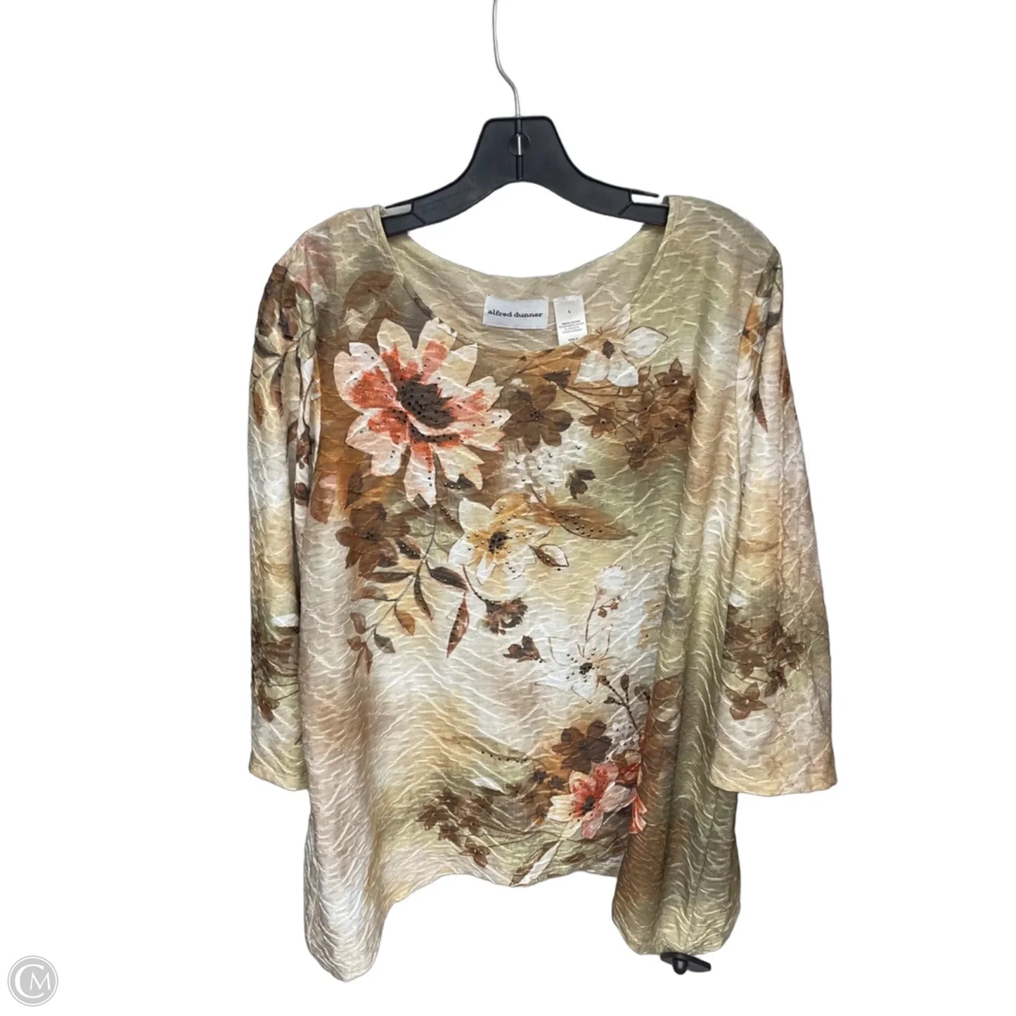 Top Long Sleeve By Alfred Dunner In Yellow, Size: L