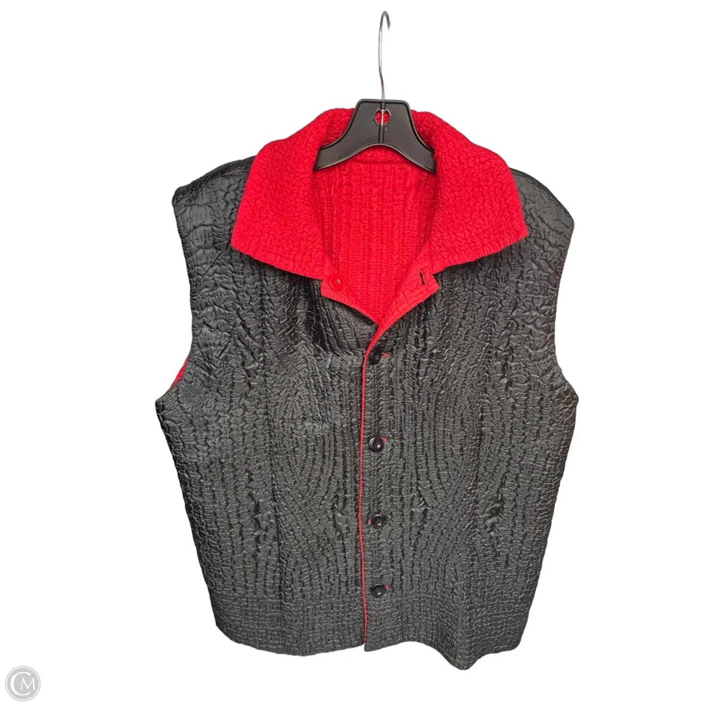 Vest Other By Clothes Mentor In Black & Red, Size: L