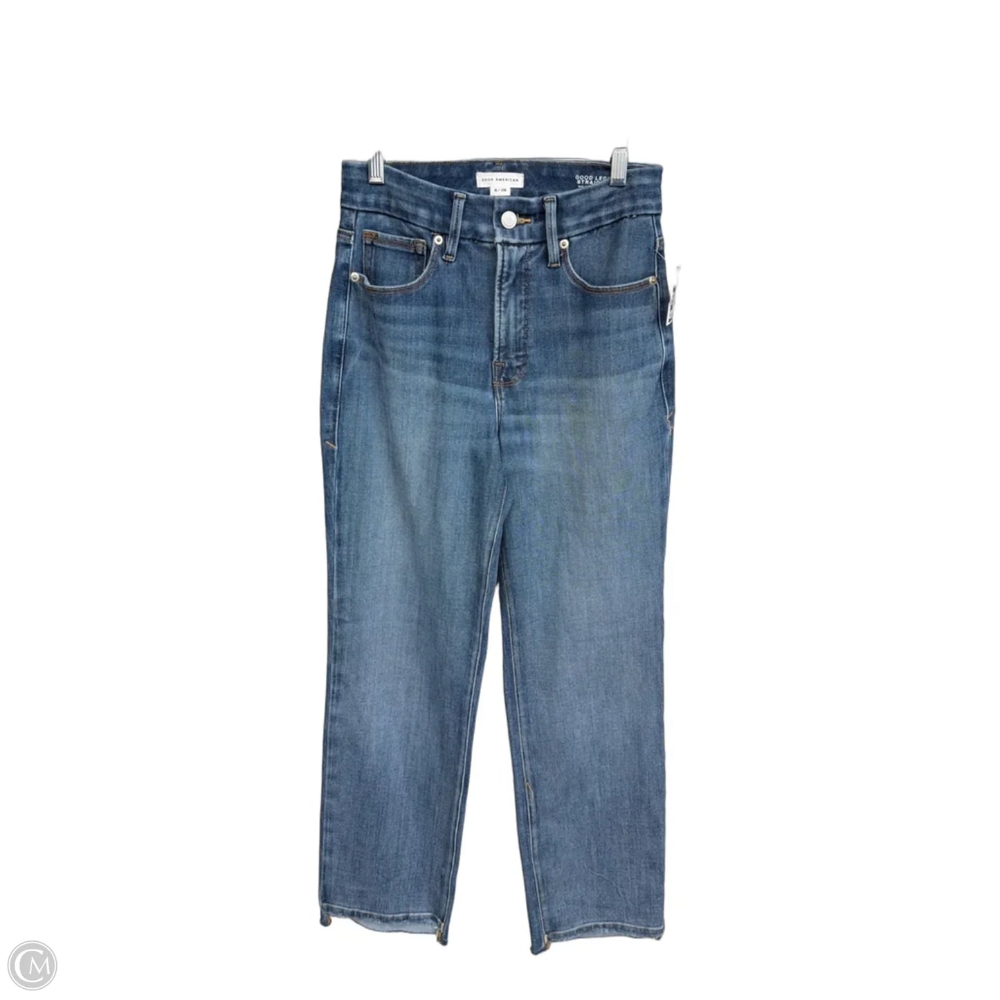 Jeans Straight By Good American In Blue Denim, Size: 6