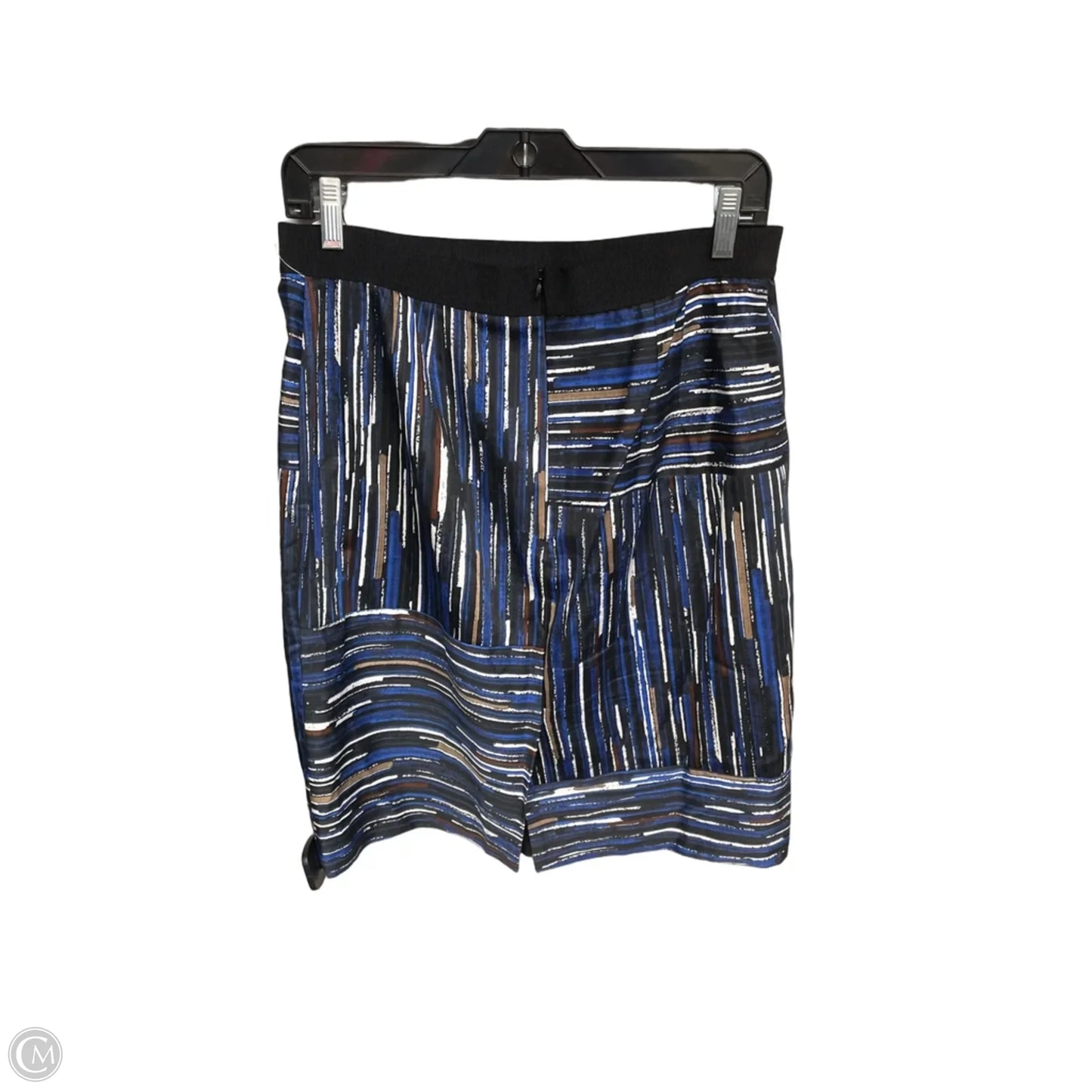 Skirt Midi By Ann Taylor In Black & Blue, Size: 8