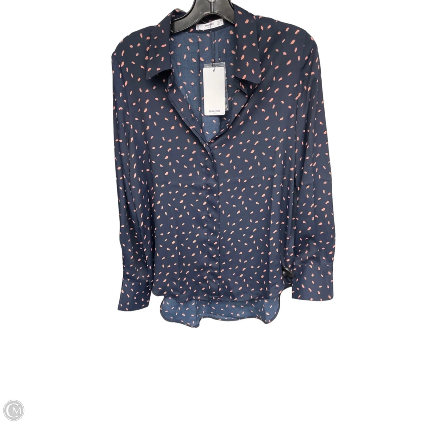 Top Long Sleeve By Mango In Navy, Size: M