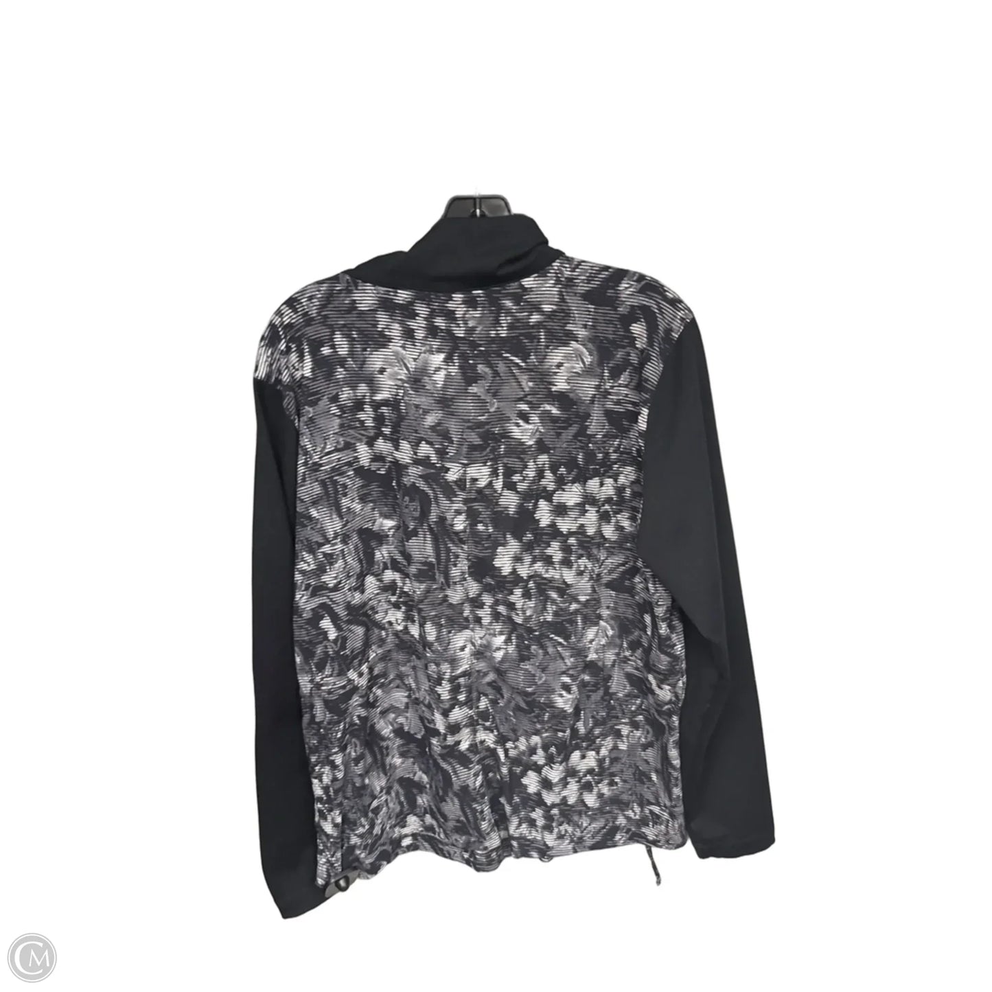 Athletic Jacket By Lole In Black & Grey, Size: Xl
