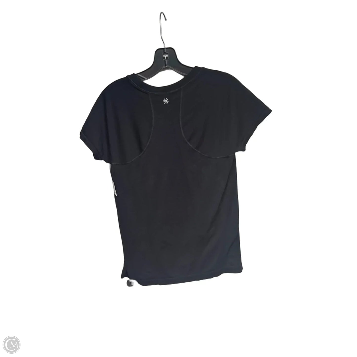 Athletic Top Short Sleeve By Athleta In Black, Size: L