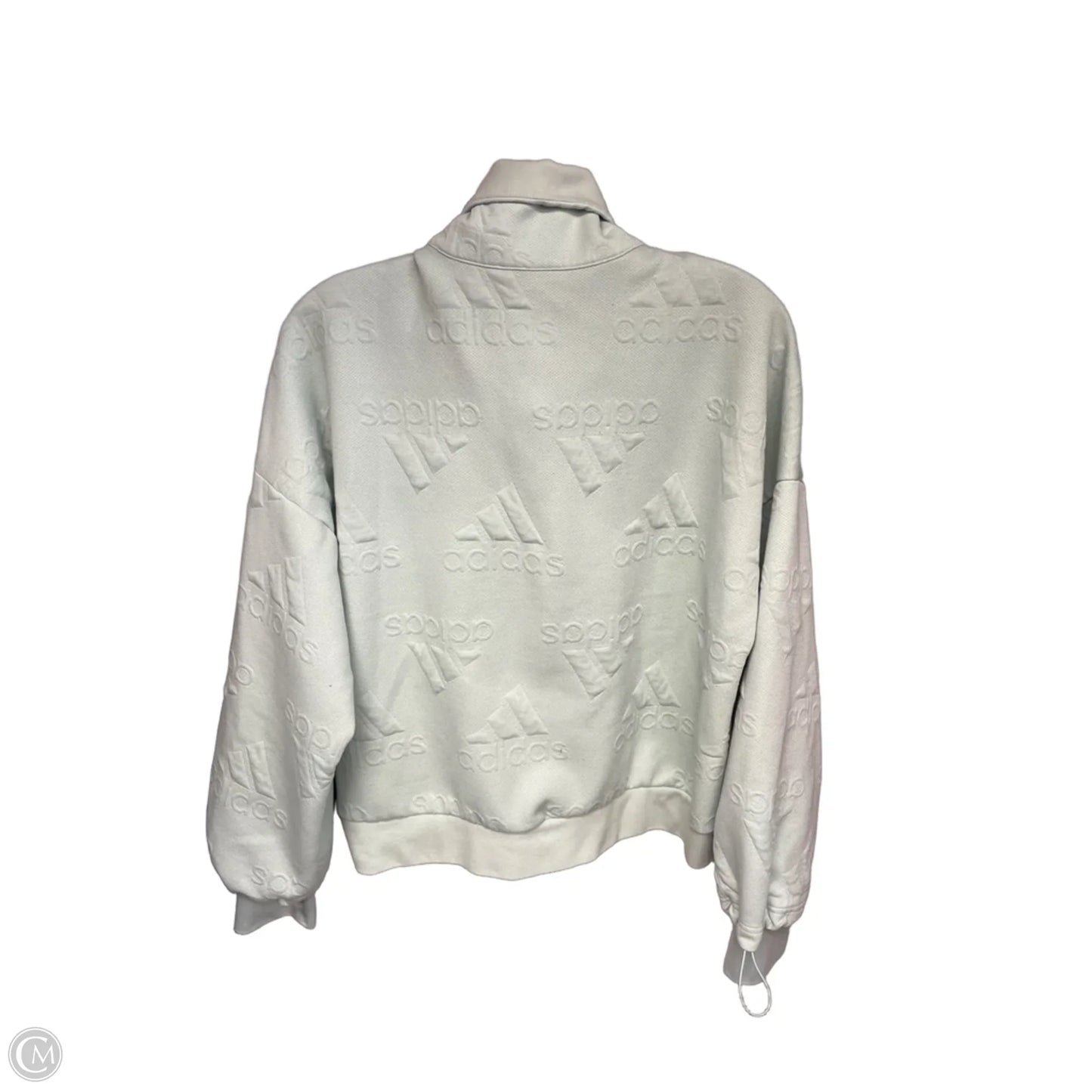 Athletic Sweatshirt Collar By Adidas In Green, Size: S