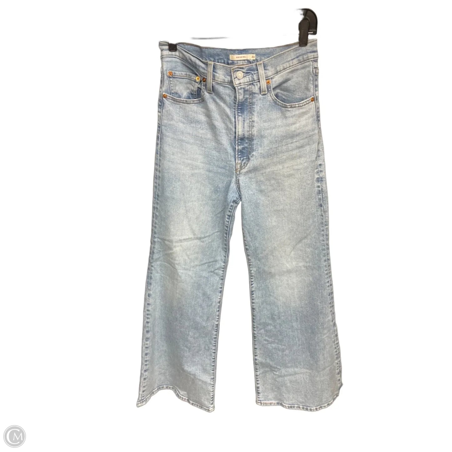Jeans Wide Leg By Levis In Blue Denim, Size: 30