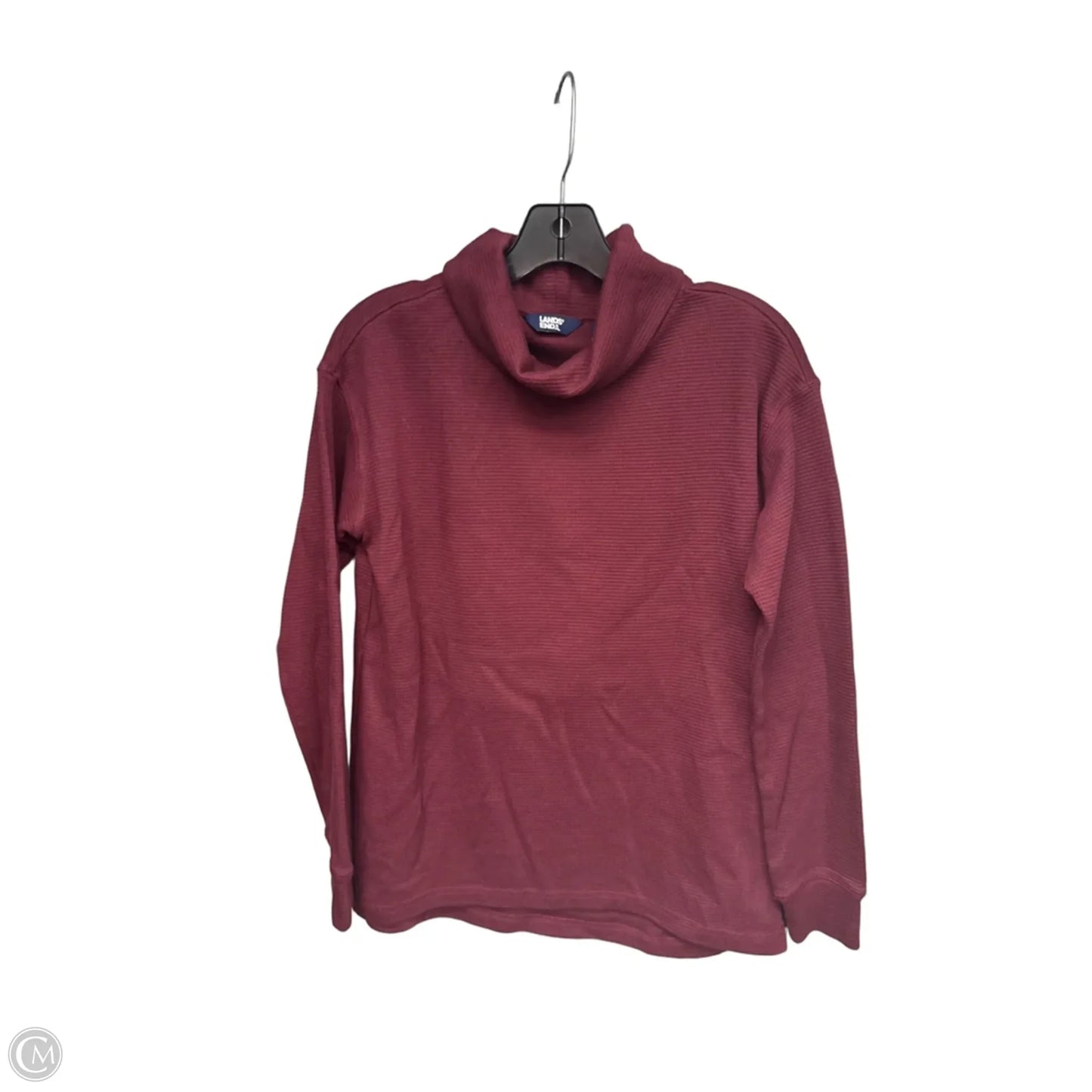 Top Long Sleeve By Lands End In Maroon, Size: S