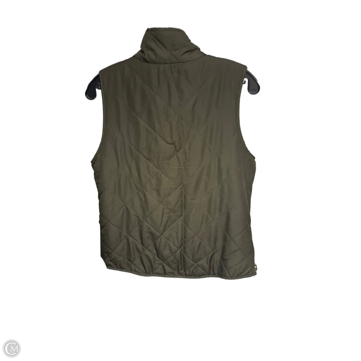 Vest Puffer & Quilted By Thread And Supply In Green & Grey, Size: S