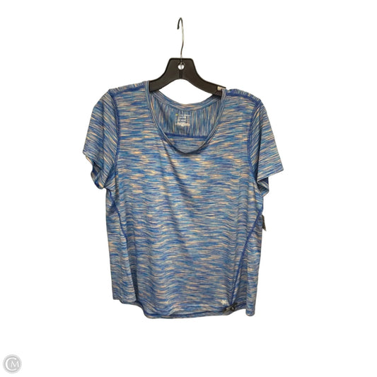 Athletic Top Short Sleeve By Tek Gear In Blue & Tan, Size: Xlp