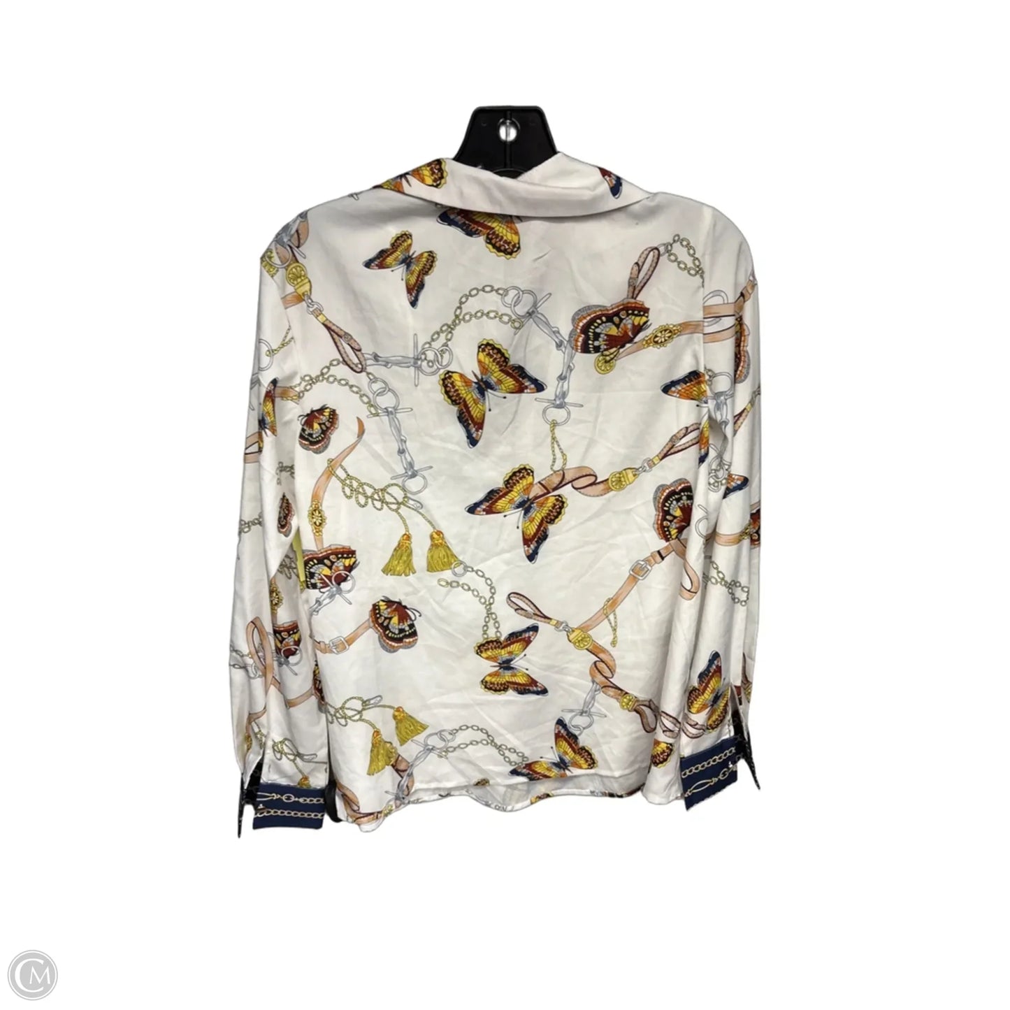 Top Long Sleeve By Shein In White, Size: S