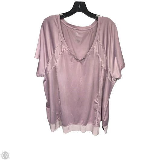 Athletic Top Short Sleeve By Livi Active In Purple, Size: 3x