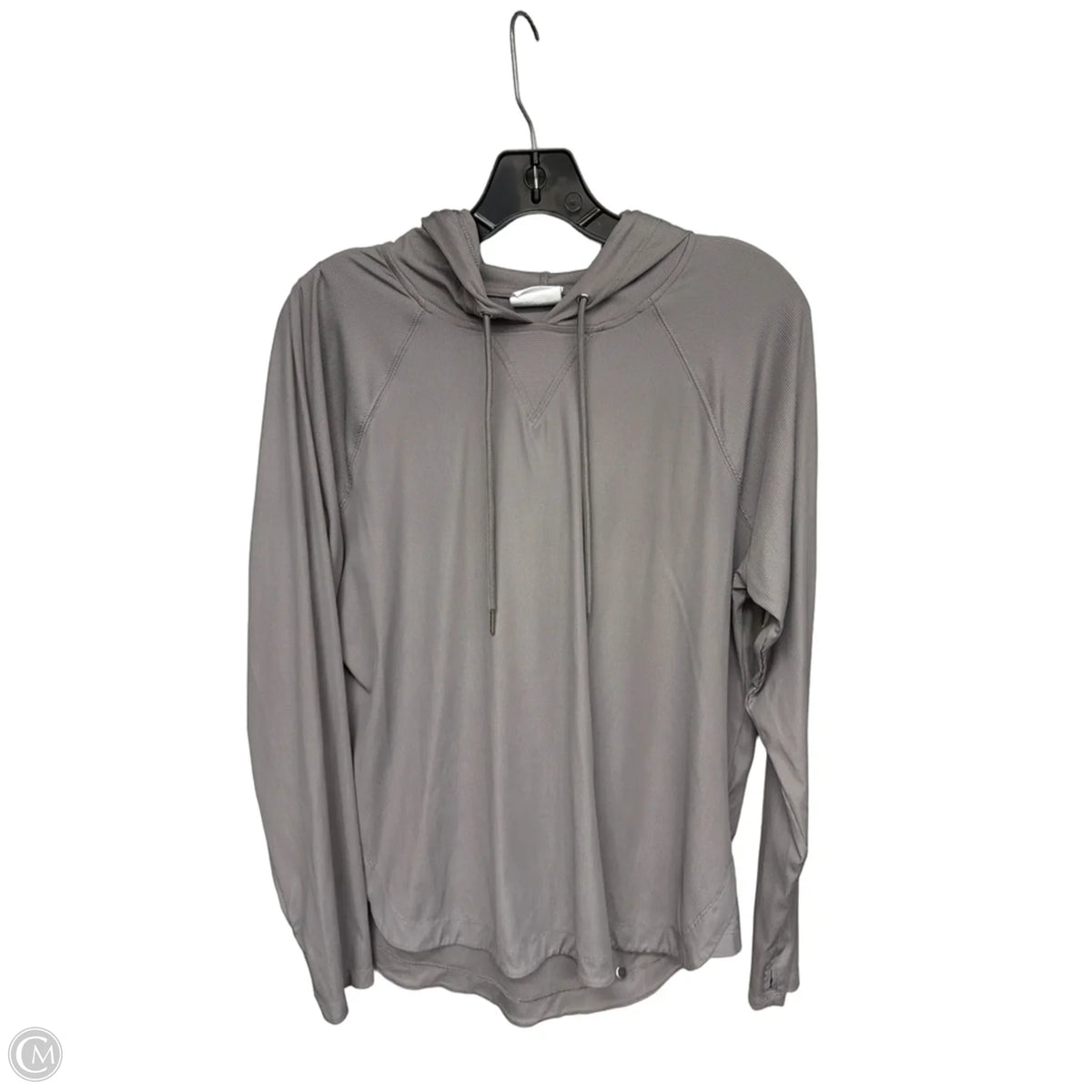 Top Long Sleeve By Sage In Grey, Size: L