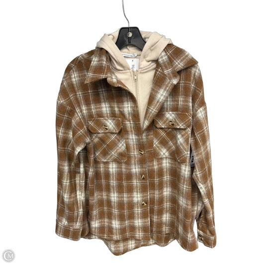 Jacket Shirt By Staccato In Brown, Size: S