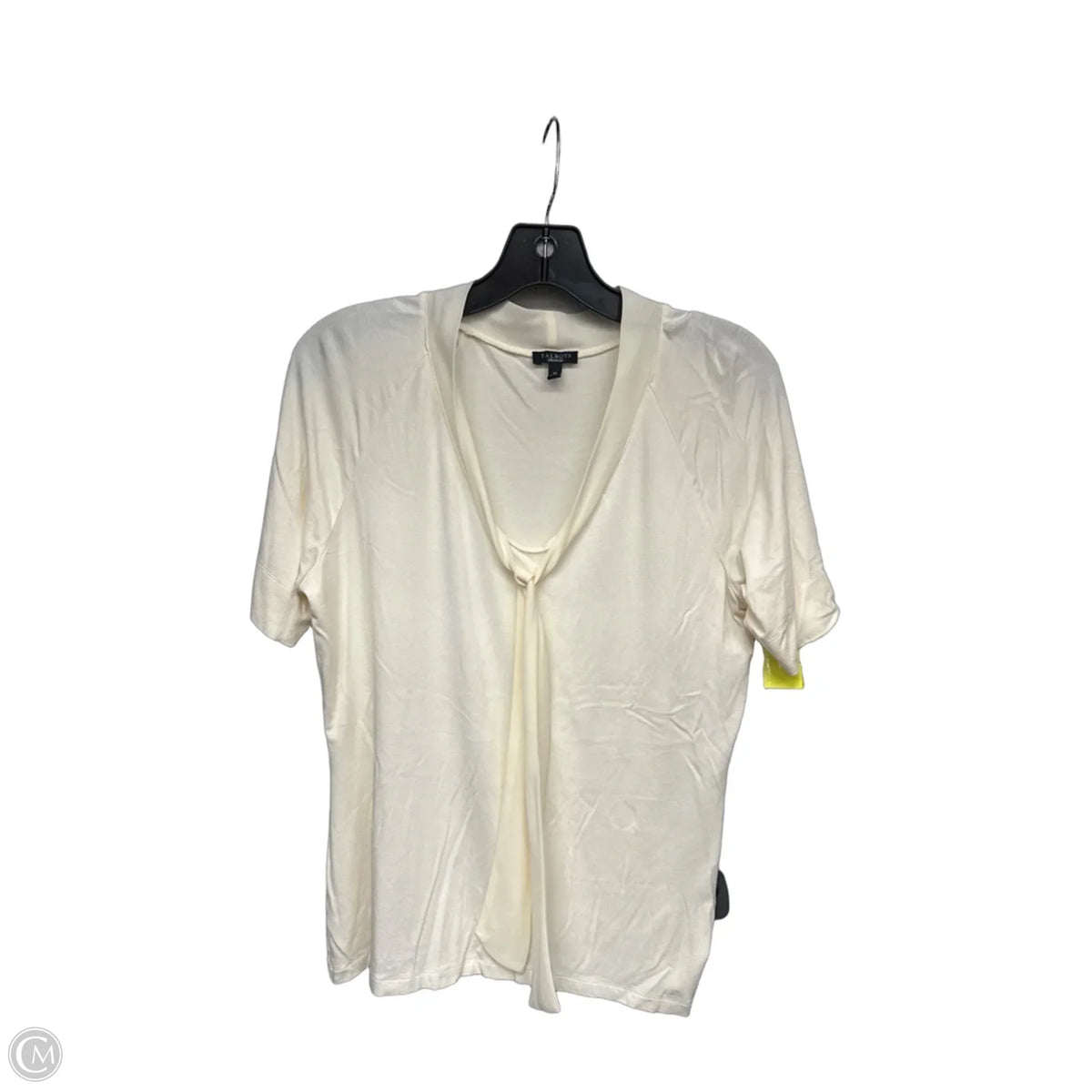 Top Short Sleeve By Talbots In Cream, Size: M