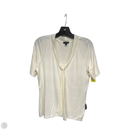 Top Short Sleeve By Talbots In Cream, Size: M