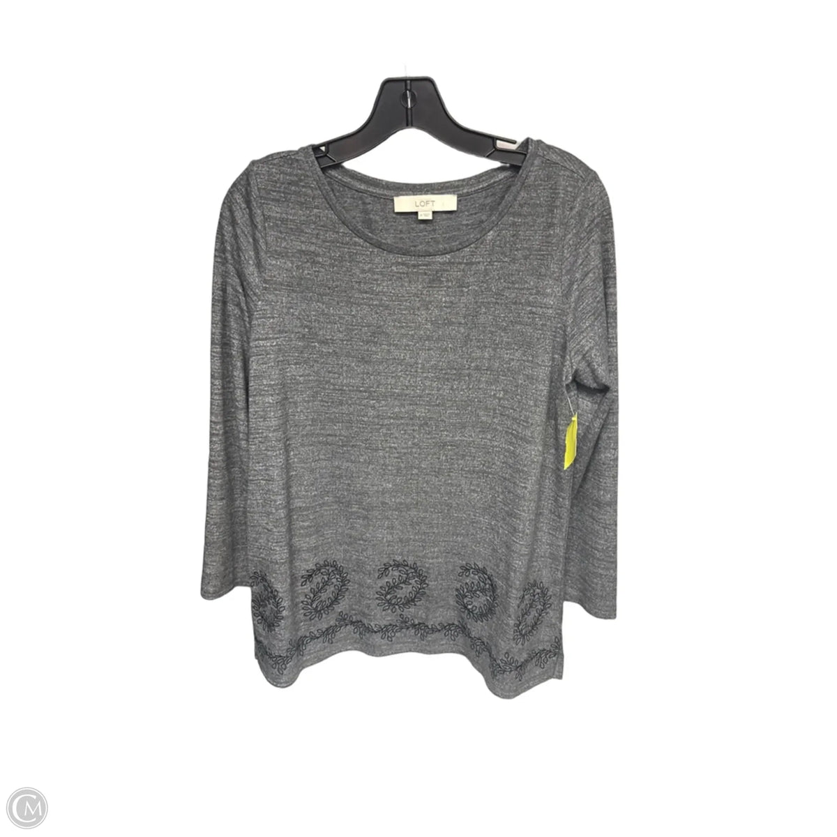 Top Long Sleeve By Loft In Grey, Size: M
