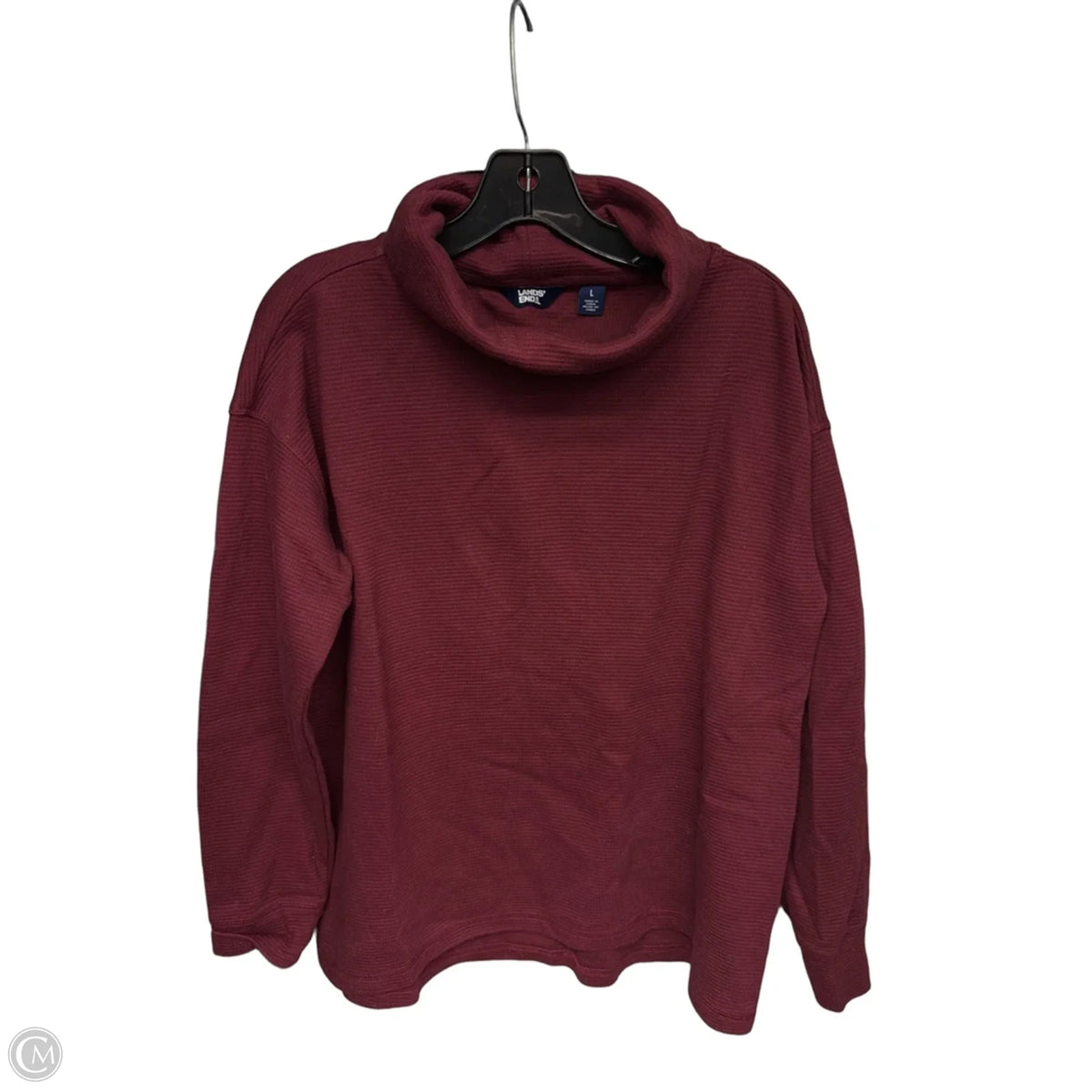 Top Long Sleeve By Lands End In Maroon, Size: L