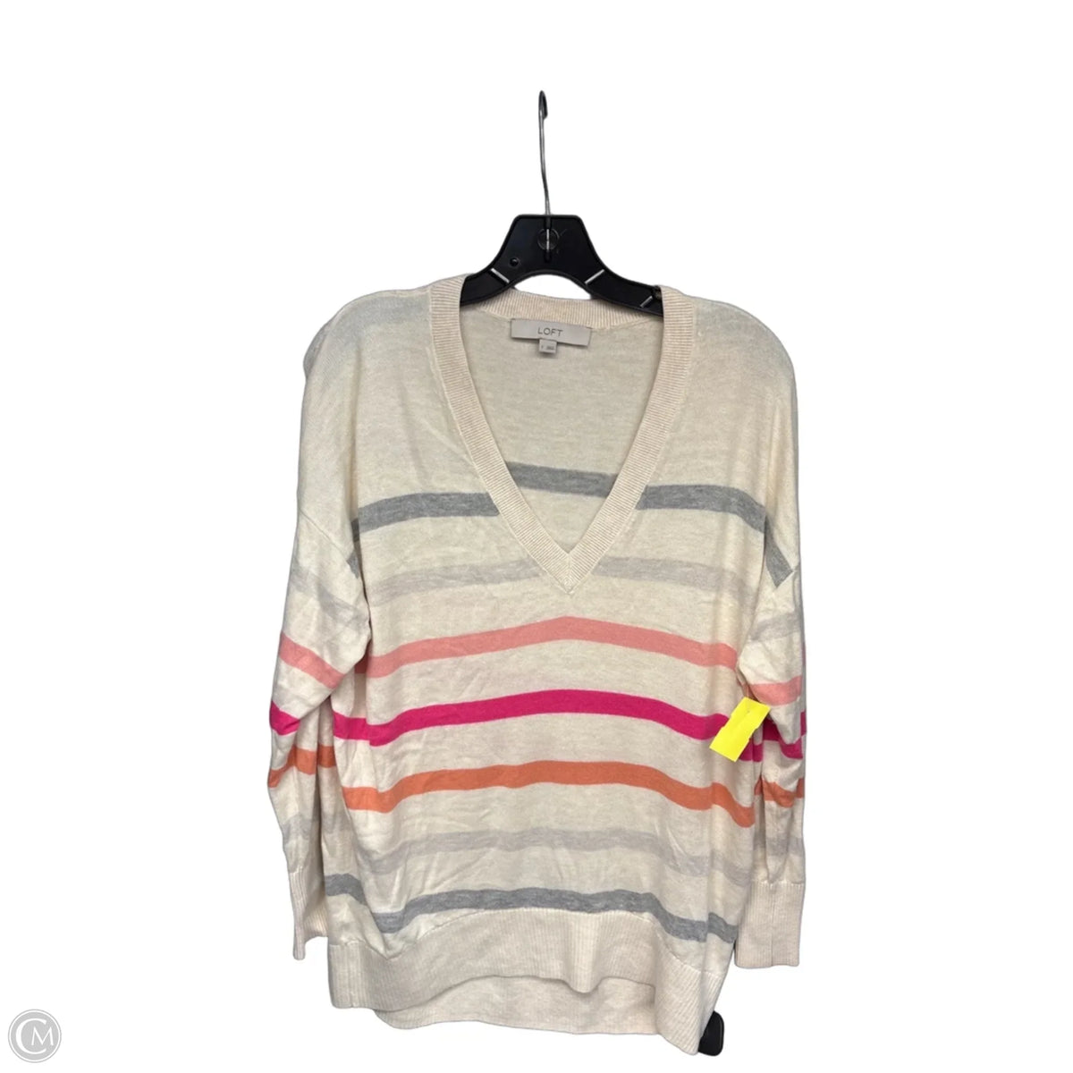Sweater By Loft In Striped Pattern, Size: S
