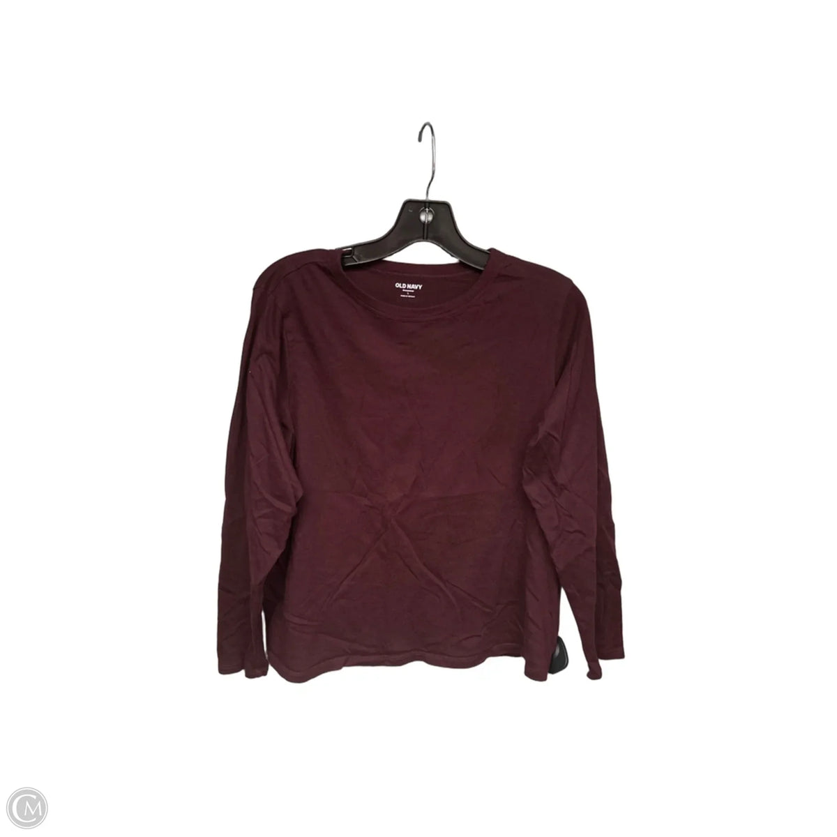 Top Long Sleeve Basic By Old Navy In Maroon, Size: L