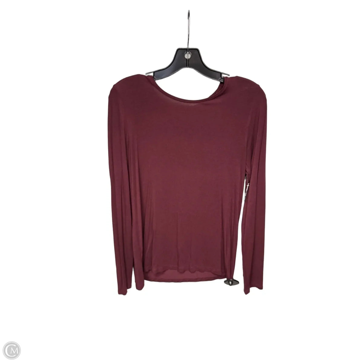 Top Long Sleeve Basic By Nine West Apparel In Maroon, Size: M