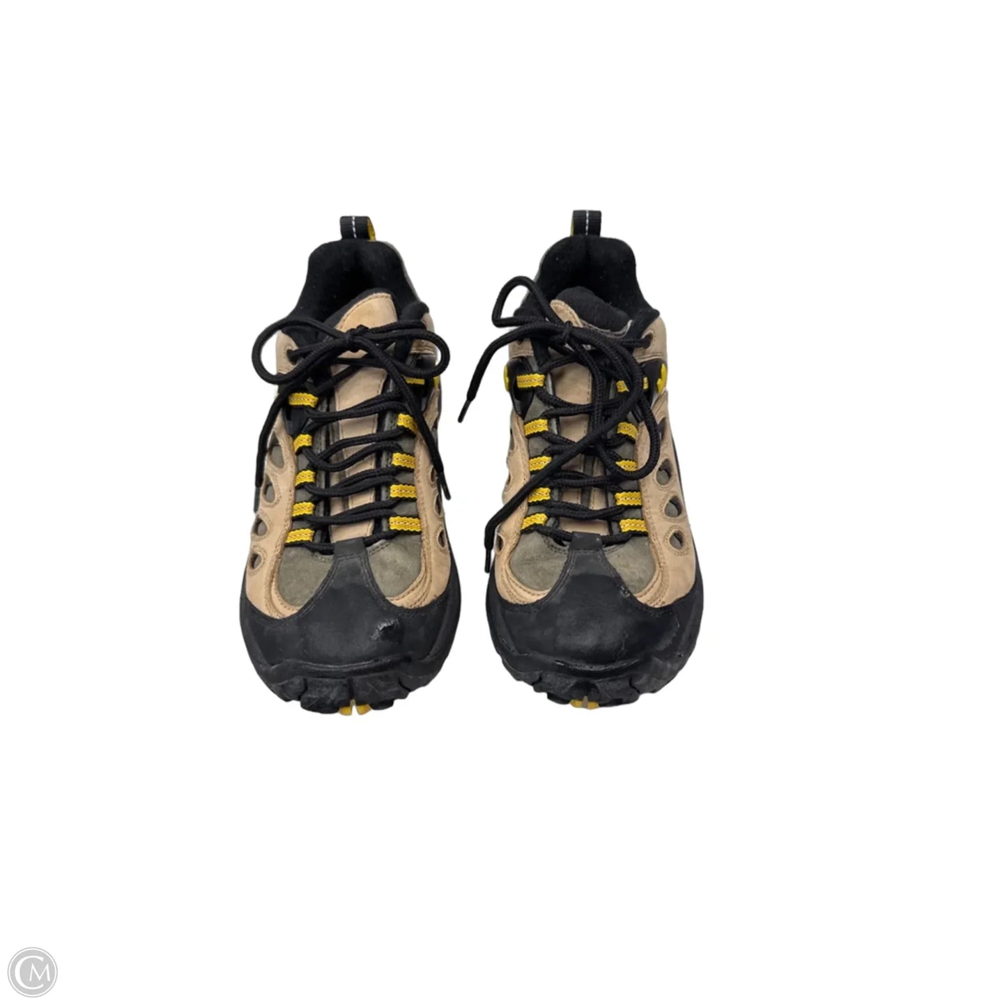 Shoes Hiking By Merrell In Brown & Cream, Size: 8.5